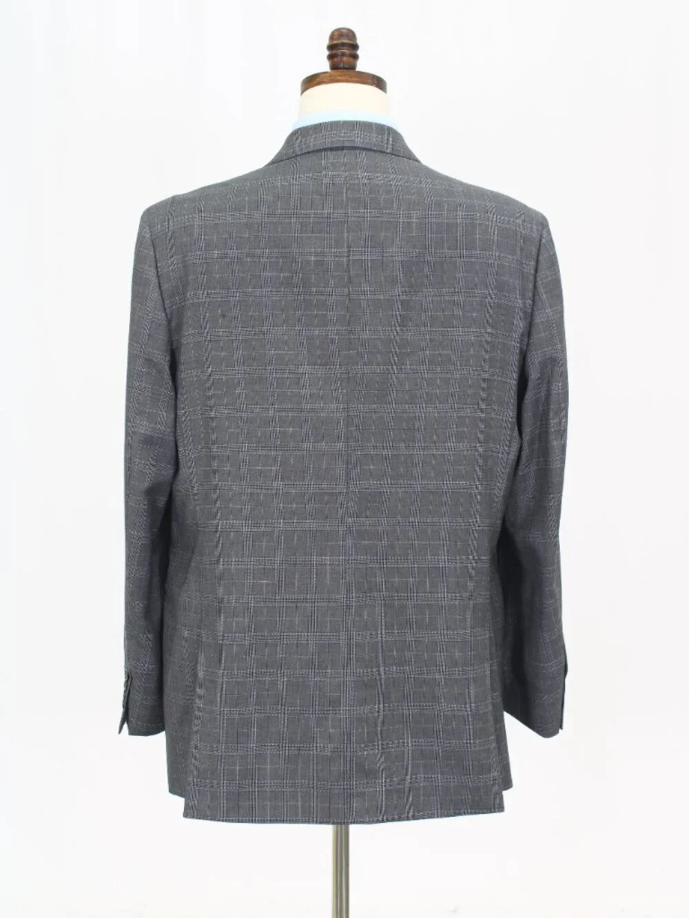 Dunhill 46L 38 Gray Full Suit 3-Button Check R942